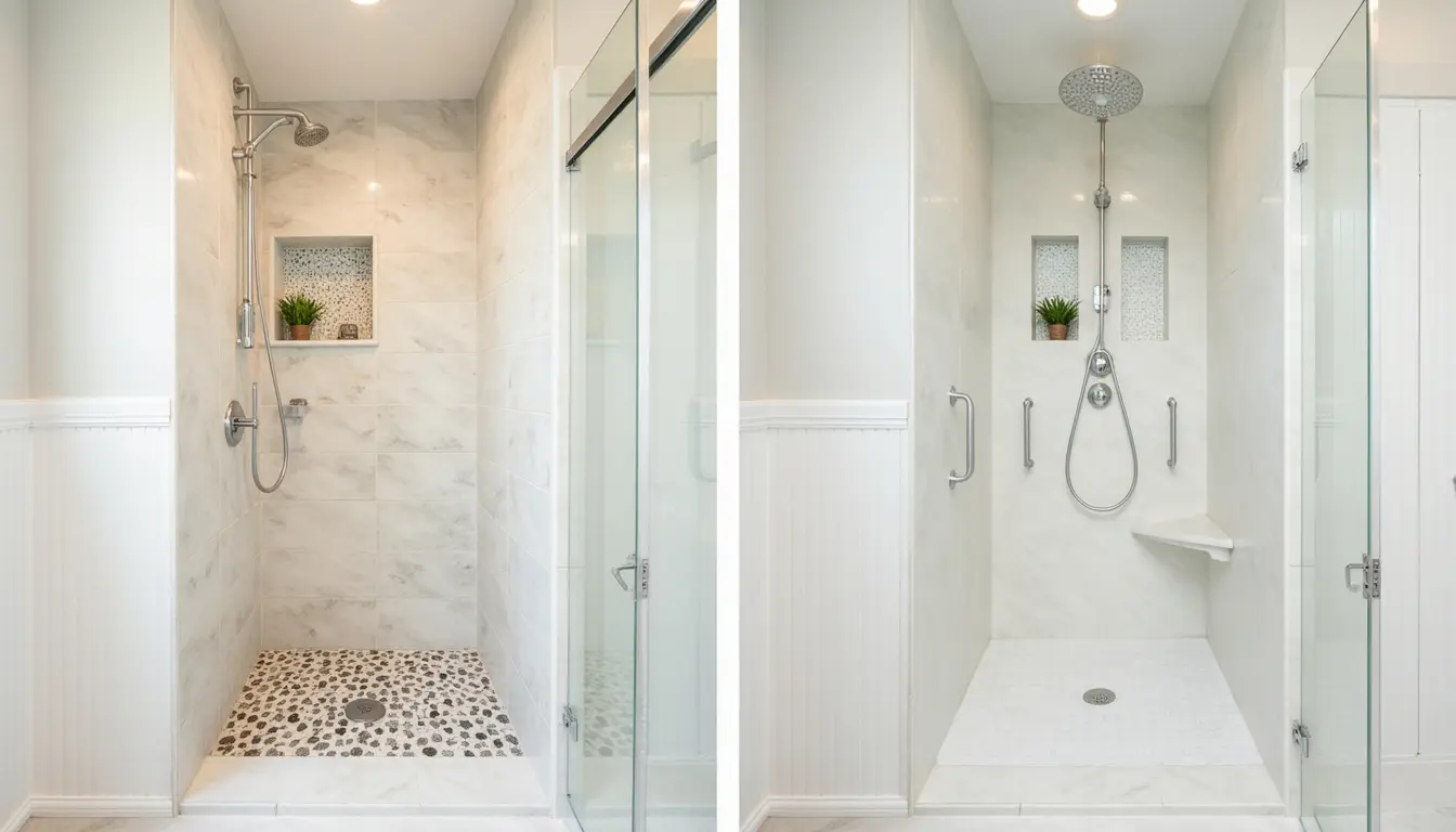 Douche renoveren voor en na