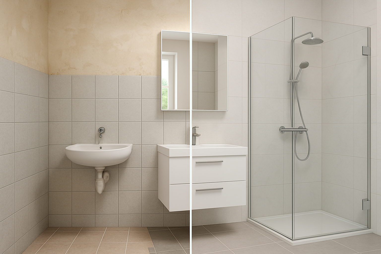 Goedkope Badkamer Renovatie door van Wijngaarden tegelzzetters