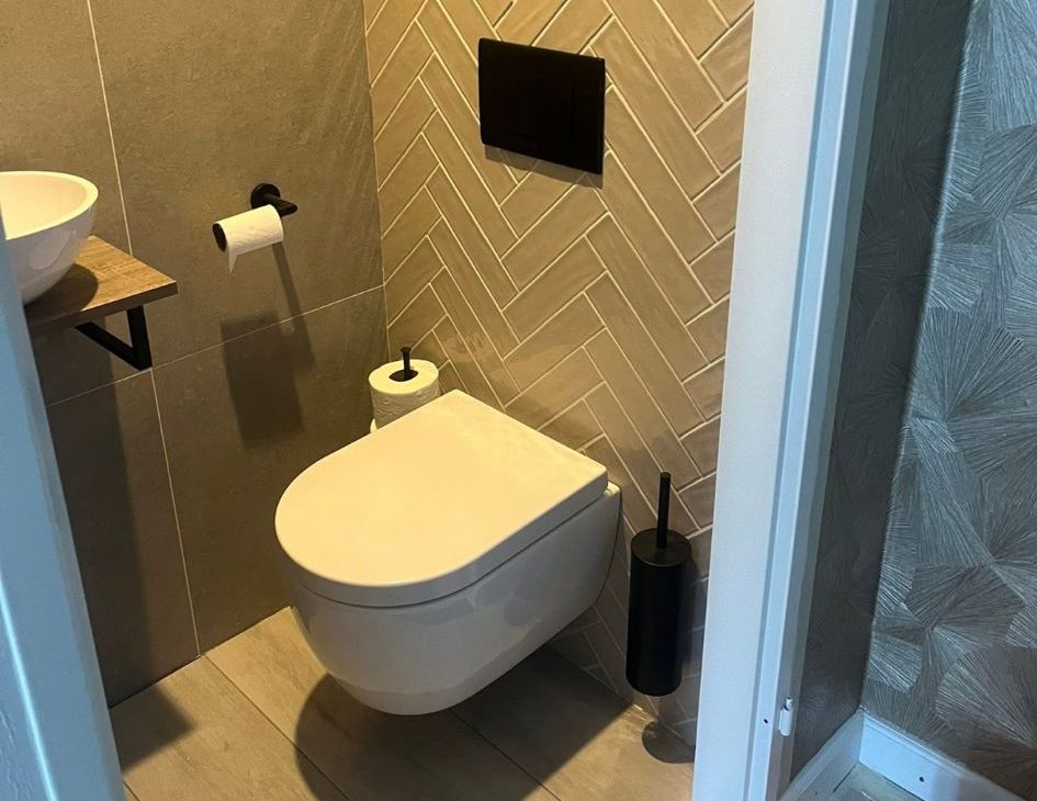 Tegels gelegd in visgraat