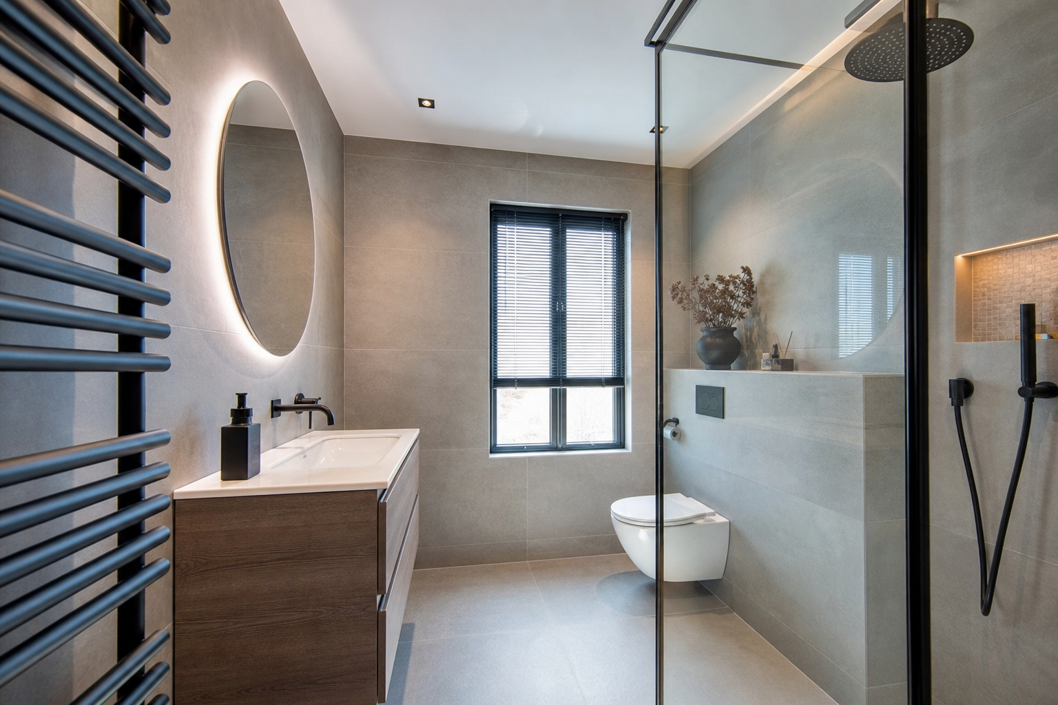 badkamer compleet inclusief montage Houten